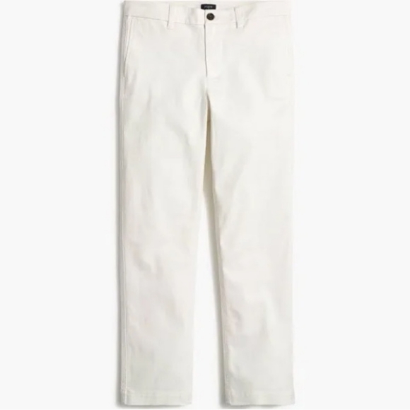 J Crew high rise girlfriend chino in Marine Salt - off white/winter white - Picture 1 of 5